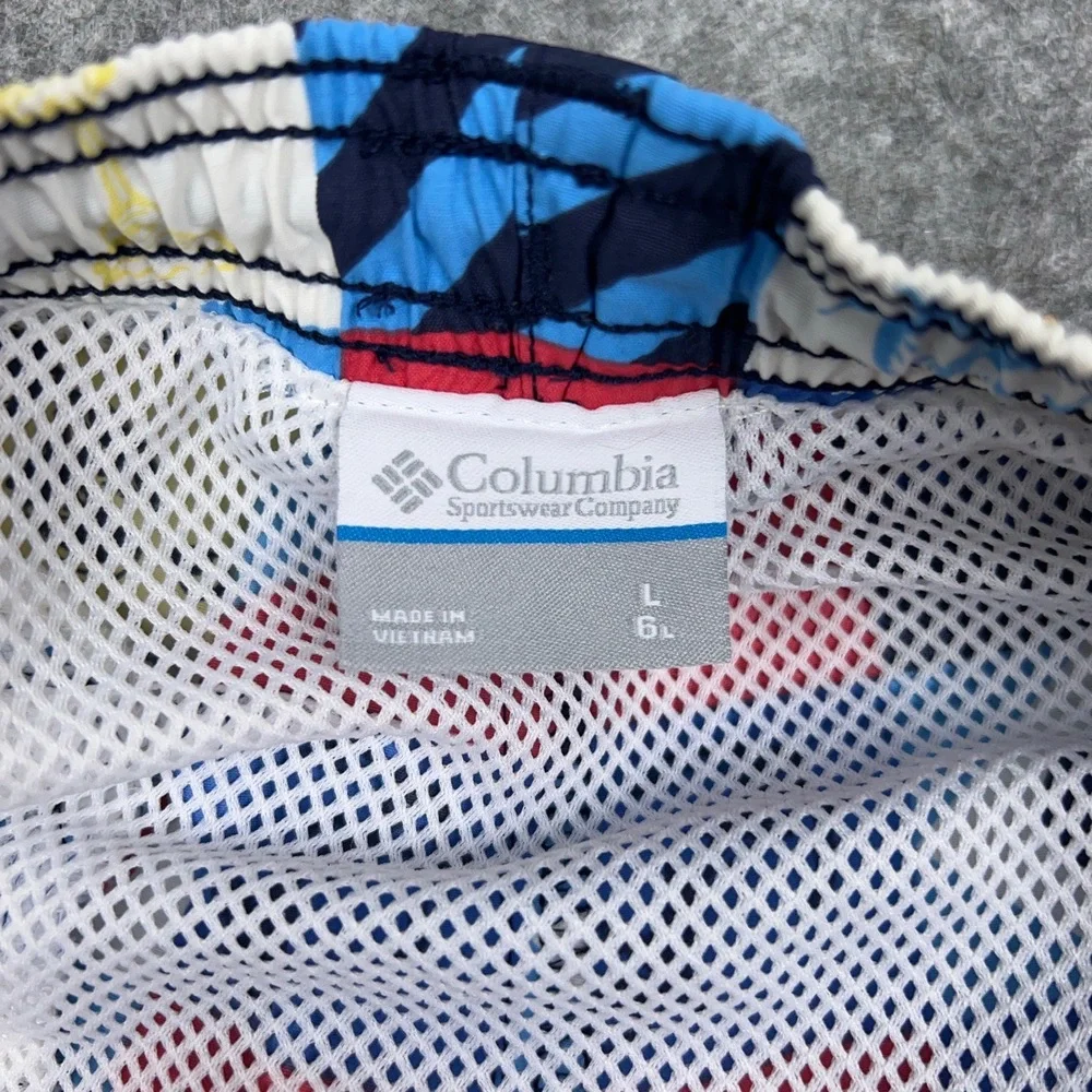 Columbia Swim Shorts Mens Large Fish Print PFG Backcast II Performance Trunks‎